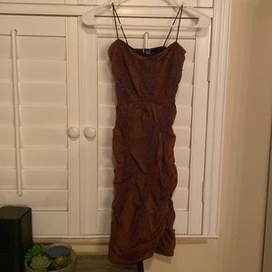 Above the knee form fitting dress with stretch